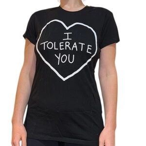 Black I Tolerate You Tee